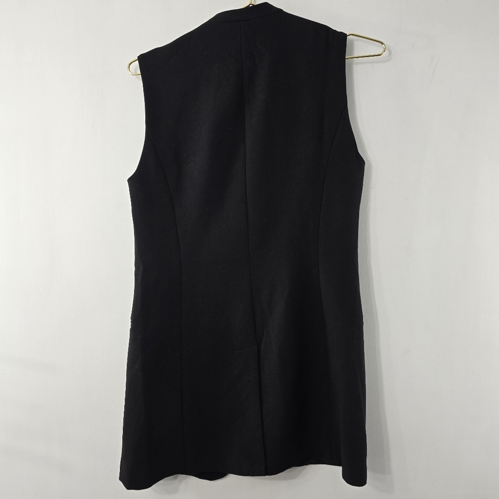 Rachel Zoe Open Front Longline Tunic Length Collarless Crepe Ponte Vest NWT XS - Picture 8 of 14